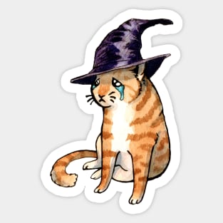 Weak Witch Cat Sticker